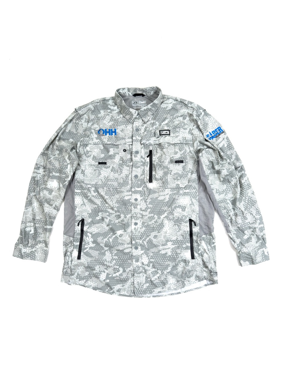 Pelagic Eclipse Guide Shirt Pro Series Offshore Gear XL Gray Camo Fishing LOGO